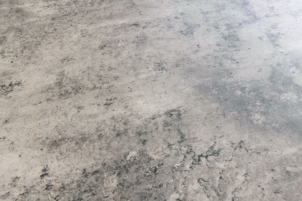 Runder Esstisch ATELIER 100cm grau Beton-Design schwarz Metall