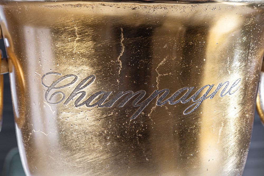 Eleganter Sektkühler CHAMPAGNE 40cm gold Flaschenkühler