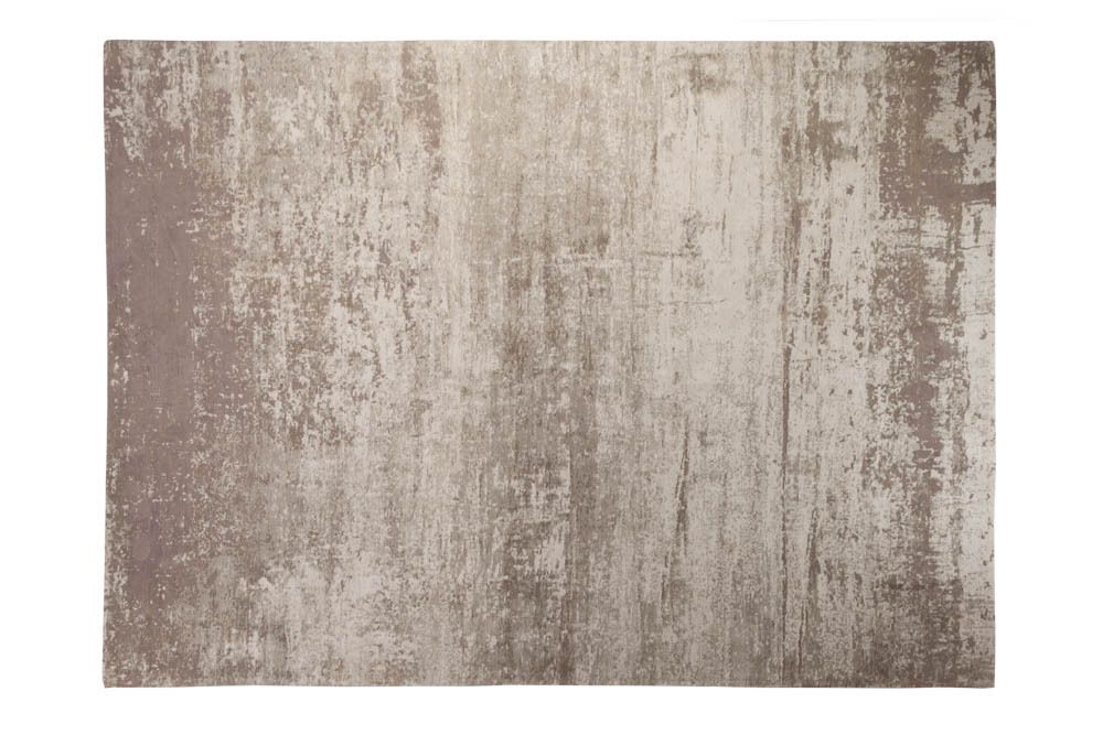 Vintage Baumwoll-Teppich MODERN ART XXL 350x240cm beige-grau verwaschen Used Look
