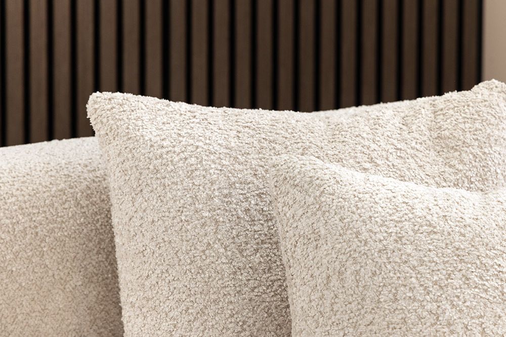 Extravagantes Sofa ELEMENTAL 180cm champagner beige Feinstrick Bouclé 2-Sitzer