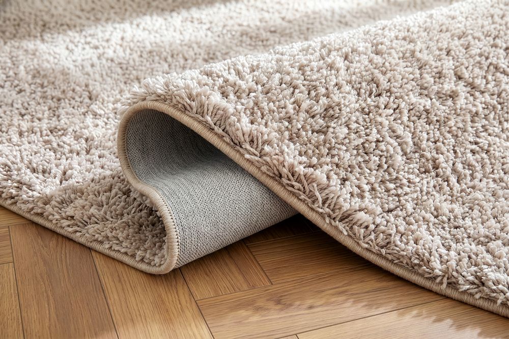 Design Teppich ORGANIC 350x240cm taupe Hochflor Indoor-Teppich organische Form
