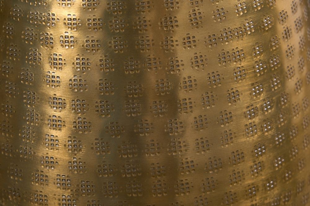 Elegante Vase ORIENT 50cm gold im Grid Hammerschlag Design