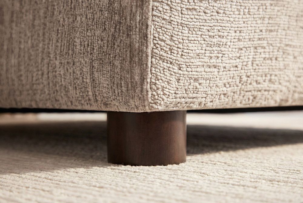 Stilvolles Big Sofa SOHO 260cm beige Chenille 4-Sitzer Couch mit Wellenunterfederung