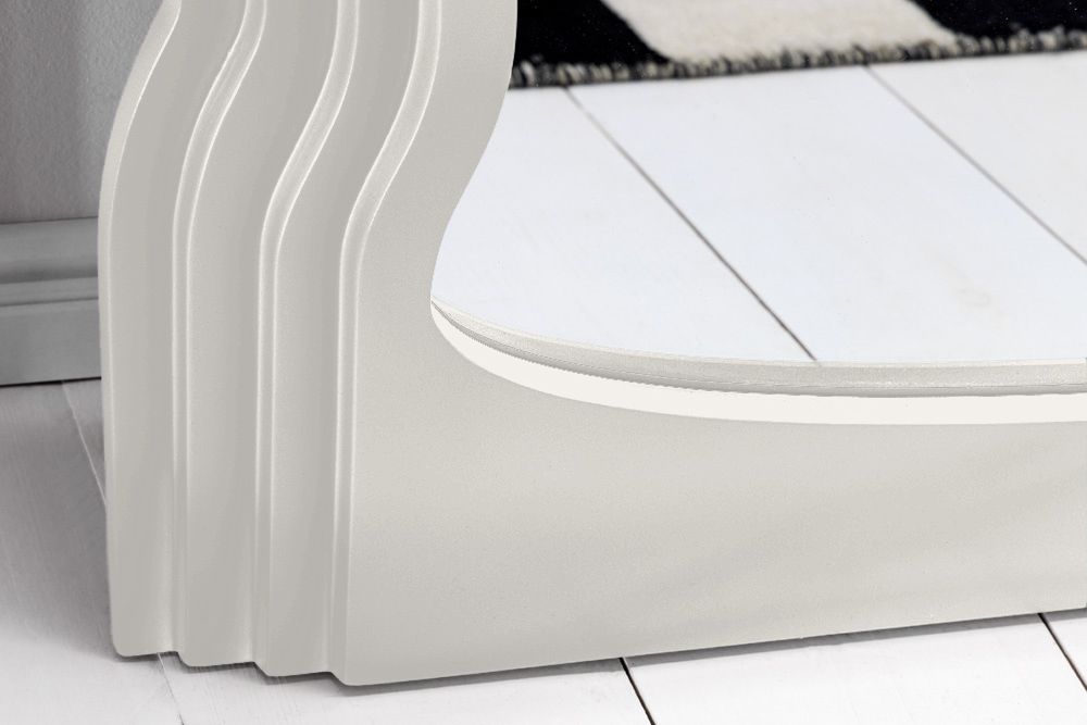 Design Wandspiegel WAVE 160cm weiß Rundbogen Spiegel