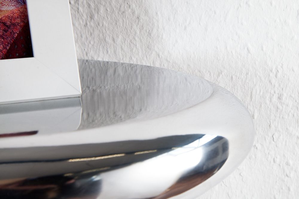 Modernes Design Wandregal TEAR 40cm silber Aluminium