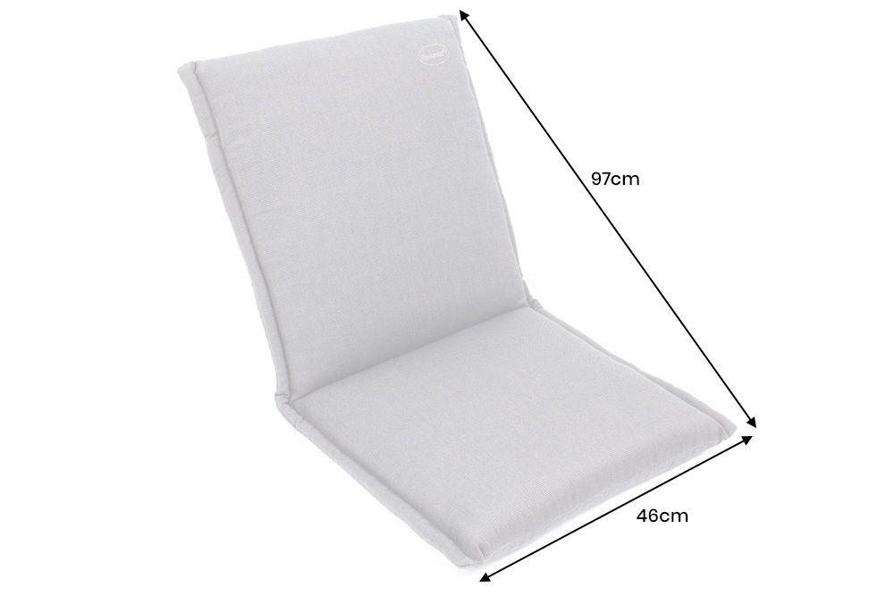 Outdoor Kissen ROG 46x97cm anthrazit Sitzkissen Polster-Auflage für Niedriglehner