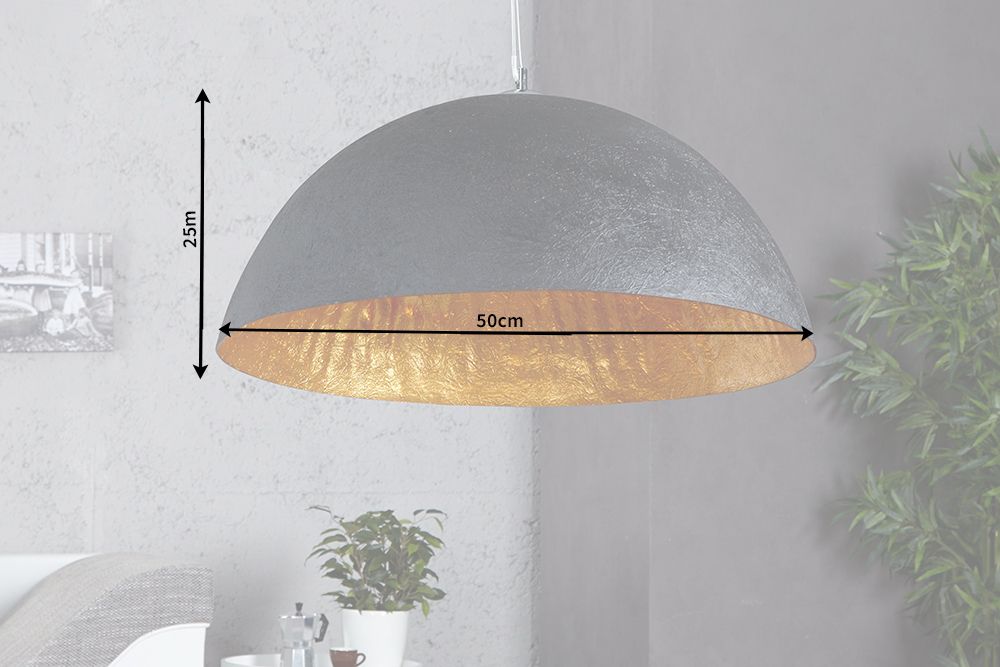 Elegante Design Hängeleuchte GLOW 50cm schwarz gold Hängelampe
