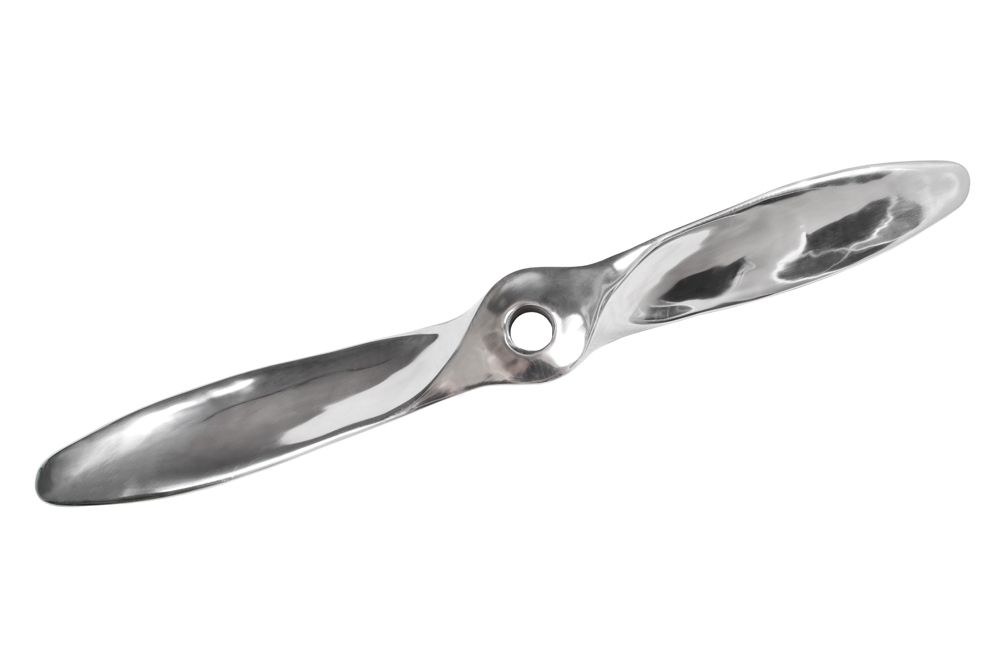 Authentische Wanddekoration SCREW II 110cm silber Flugzeug Propeller