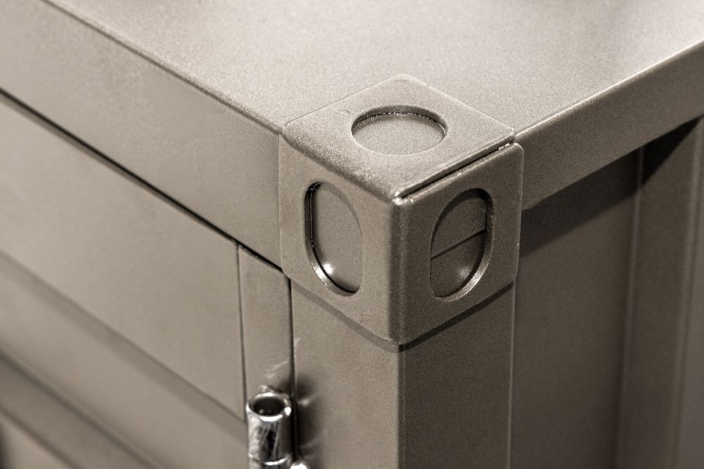 Container-Schrank GLOBETROTTER 50cm anthrazit Metall Nachttisch Beistellschrank