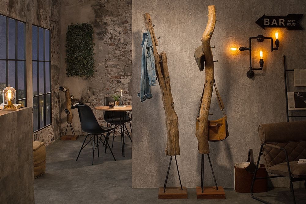 Massive Garderobe HEMINGWAY 200cm Teakholz Kleiderständer