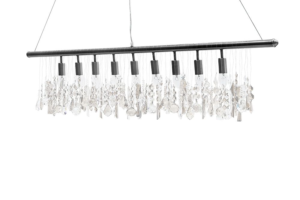 Extravagante Hängelampe DIAMONDS XL 120cm Kristall Lampe mit 9 Leuchten