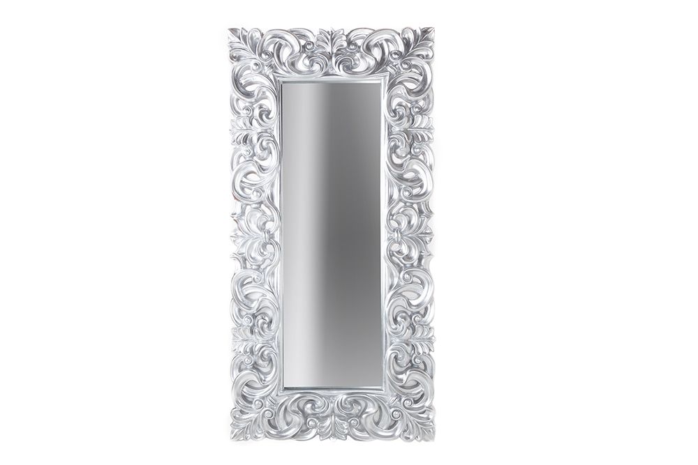 Eleganter Wandspiegel VENICE 180x90cm silber antik Barockstil