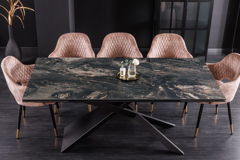 Ausziehbarer Esstisch EUPHORIA 180-220-260cm taupe Keramik made in Italy