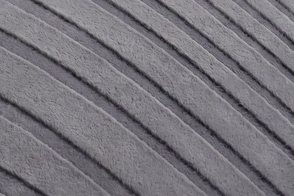 Runder Teppich WAVE 80cm anthrazit 3D strukturierter Kurzflor Indoor Hoch-Tief-Effekt