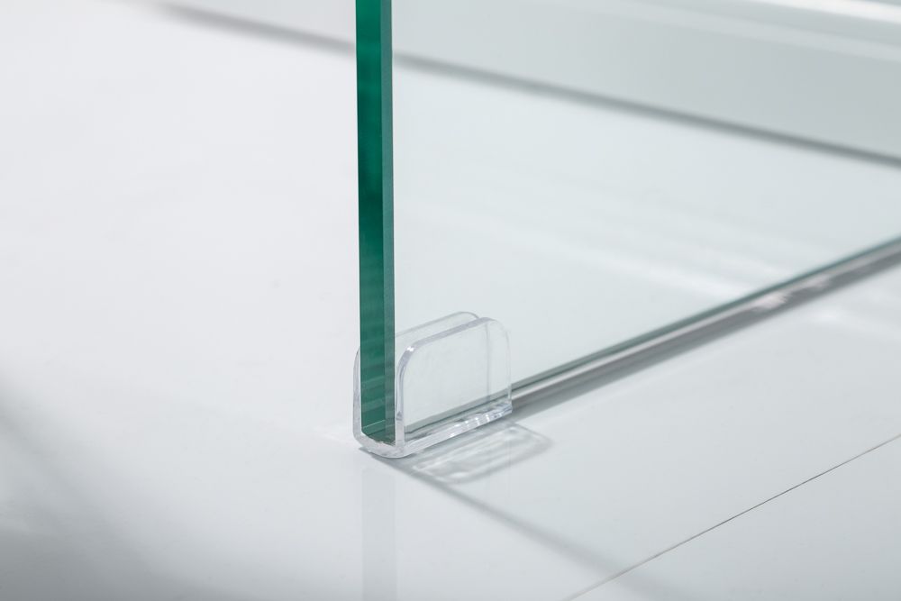 Extravaganter Glas Konsolentisch FANTOME 100cm transparent Schreibtisch Ganzglastisch