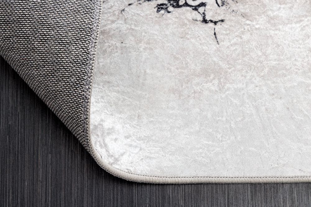 Design Teppich ART RUGS 230x160cm weiß grau Flachgewebe Indoor