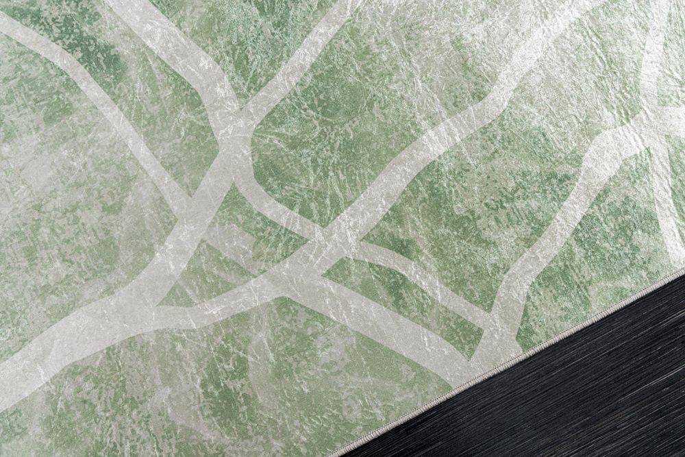 Moderner Teppich JUNGLE 230x160cm grün beige Flachgewebe Indoor-Teppich