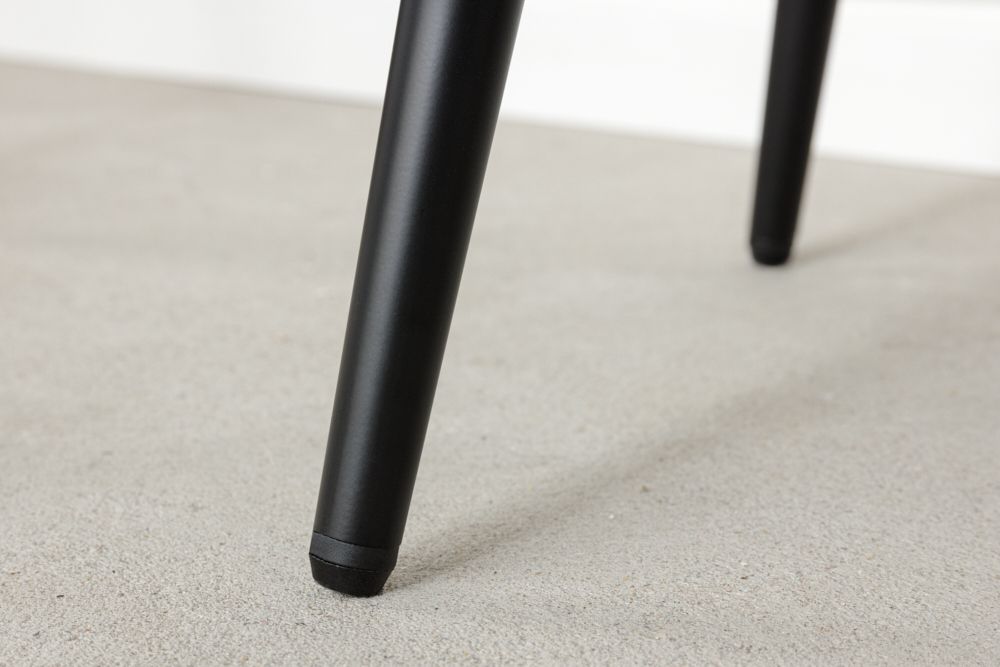 Design Barhocker MILANO petrol Samt Barstuhl mit Lehne Metall schwarz