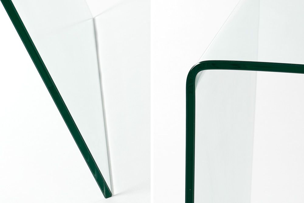 Extravaganter Glas Schreibtisch FANTOME 120cm transparent Esstisch Ganzglastisch