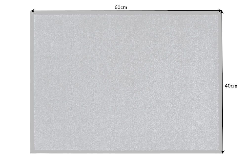 Strapazierfähige Fußmatte CLEAN 60x40cm grau Fußabtreter Modern Design