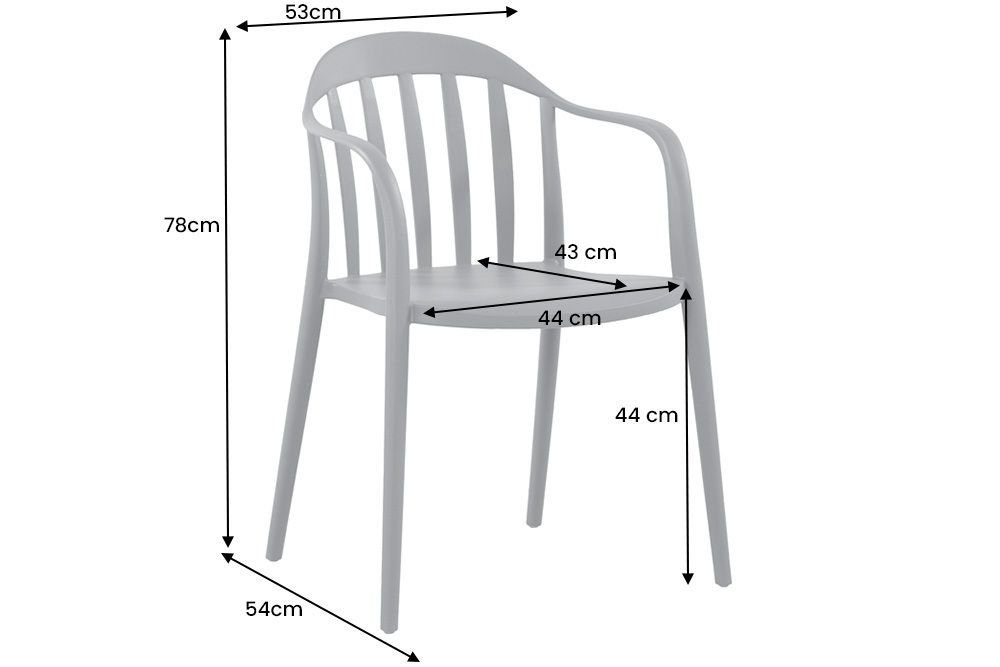 In- und Outdoor Gartenstuhl STUDIO ITALIA taupe stapelbar wetterfest