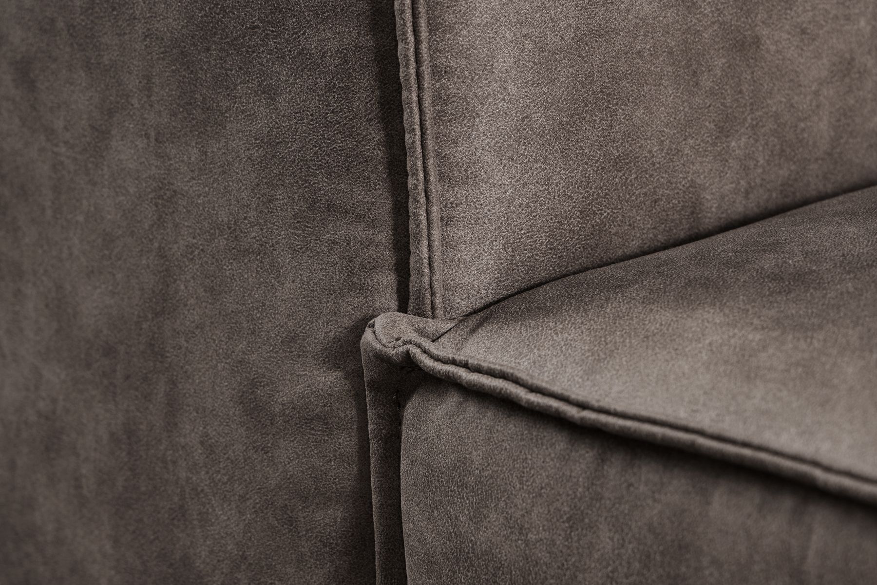 Design 3-Sitzer Sofa BOSSA NOVA 260cm antik dunkelgrau Microfaser Couch Wohnzimmer