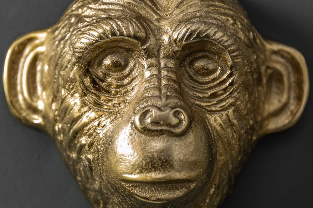 Extravagantes Kleiderhaken 3er Set THREE APES 25cm gold Handarbeit