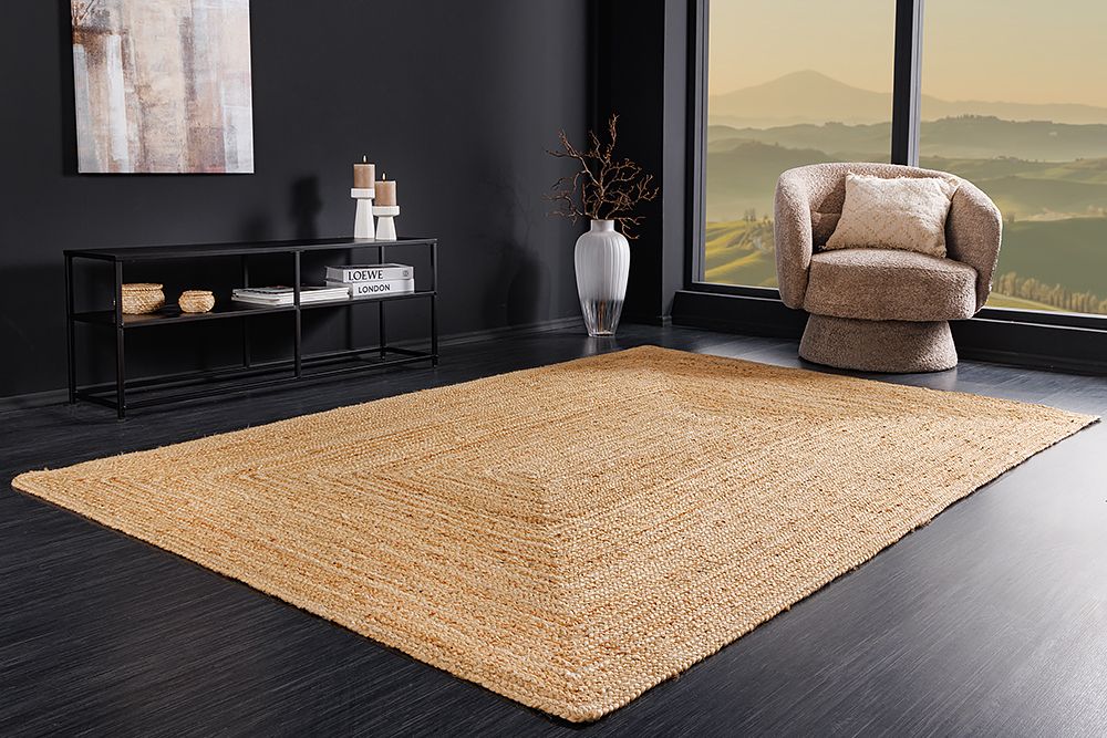 Flachgewebe Teppich PURE NATURE 230x160cm Jute handgewebt