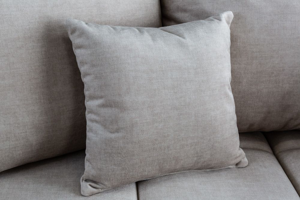 Big Sofa ELEGANCIA 285cm champagner beige Vogue Velours Samt inkl. Kissen Federkern