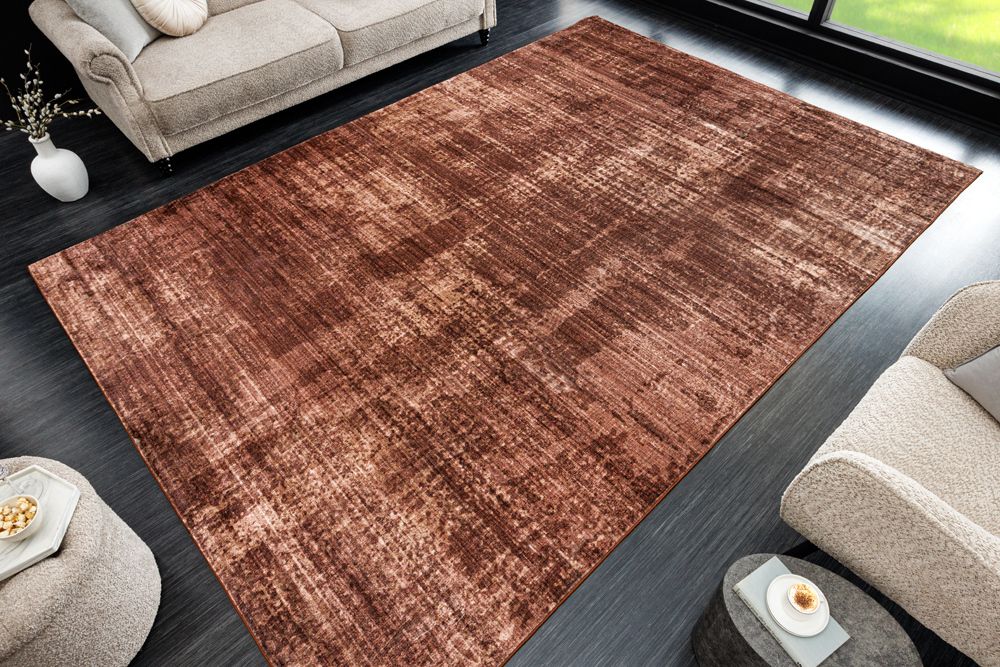 Moderner Teppich SOFT TOUCH 230x160cm kupfer braun Kurzflor Indoor-Teppich