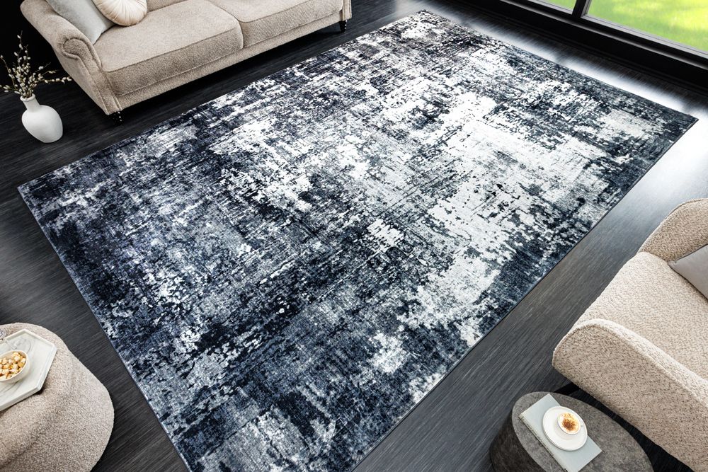 Design Teppich MODERN ART XXL 350x240cm grau anthrazit Kurzflor Indoor-Teppich