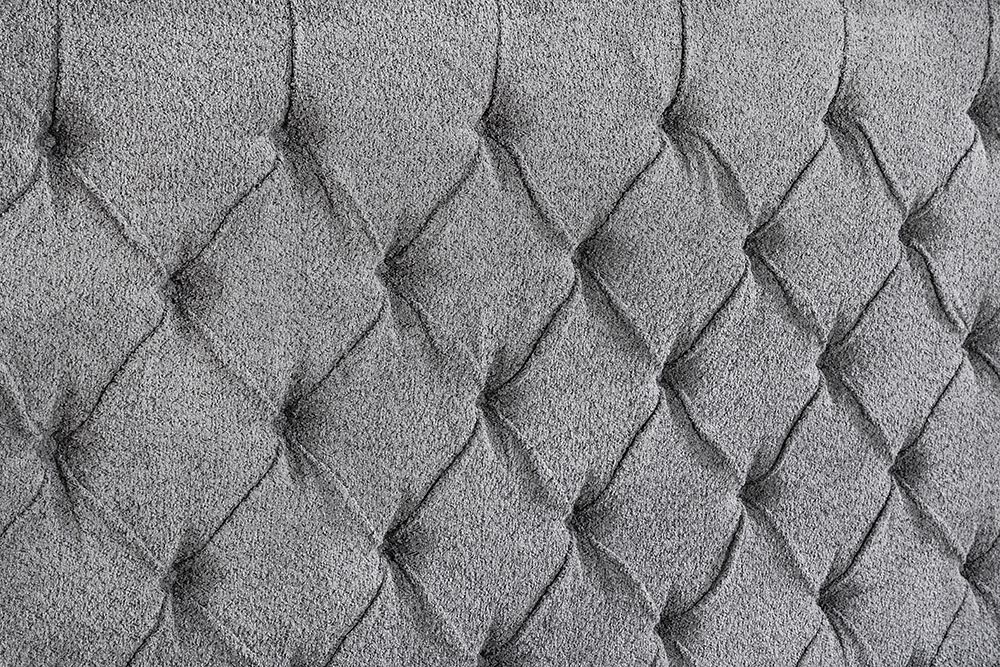 Design Boxbett PARIS 180x200 cm grau Bouclé Chesterfield