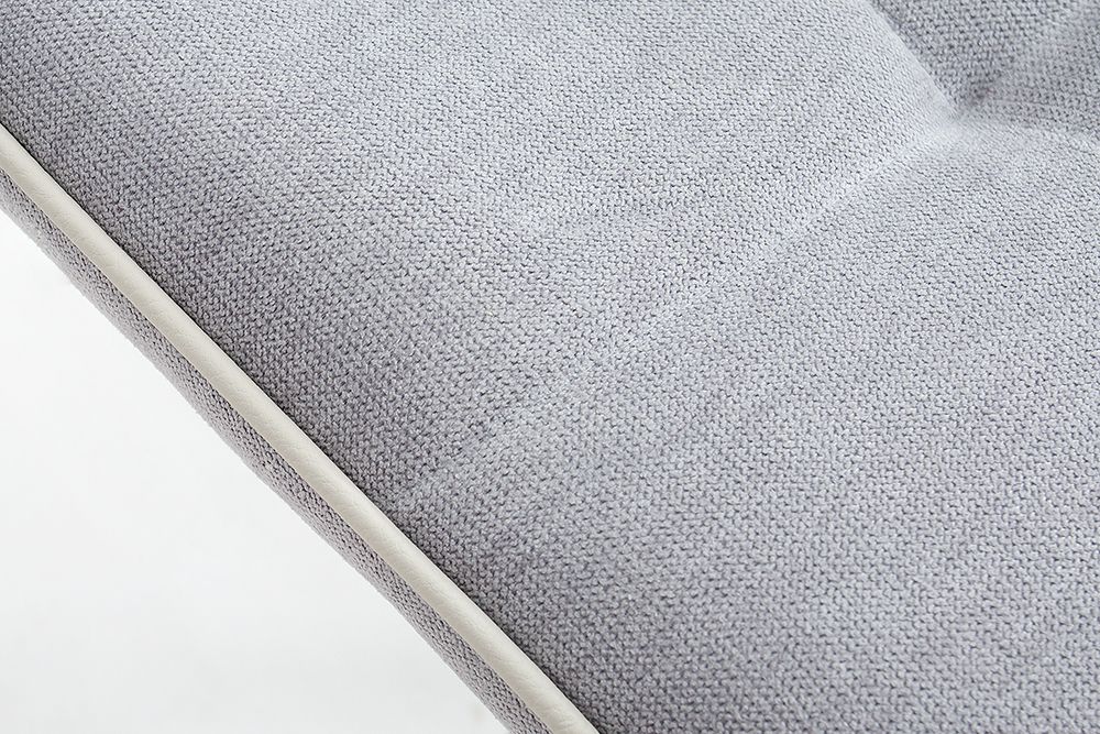 Design Freischwinger Stuhl MIAMI hellgrau Metallgestell matt schwarz