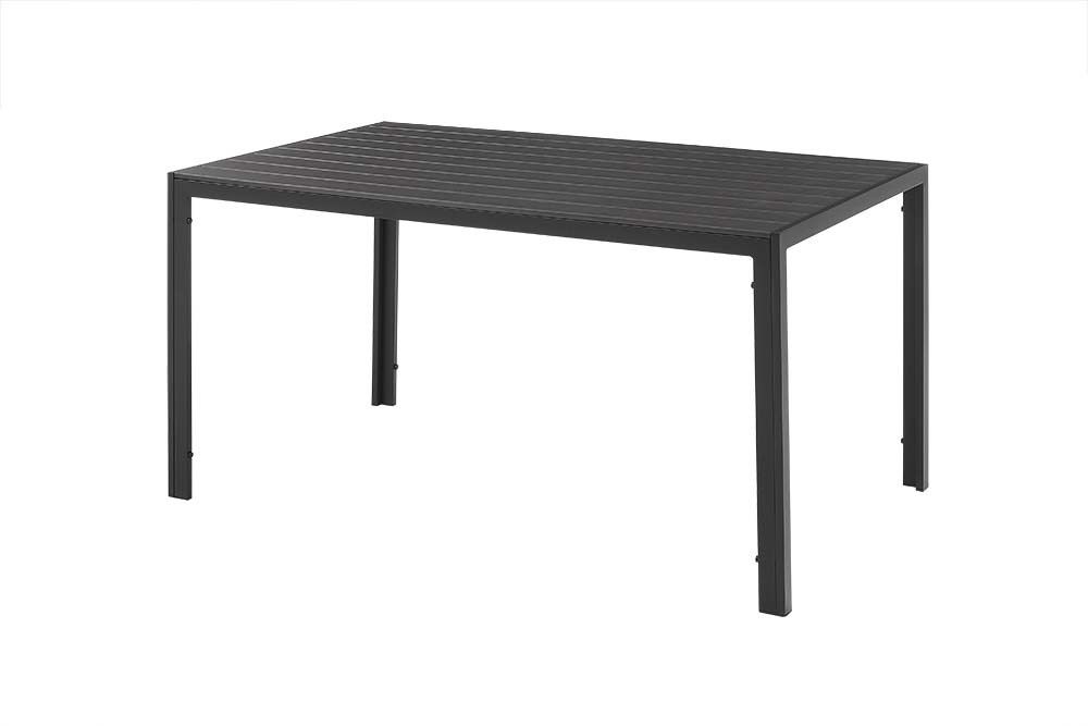 Moderner Gartentisch DESIGNO 150cm anthrazit schwarz Aluminium wetterfest Outdoor Esstisch