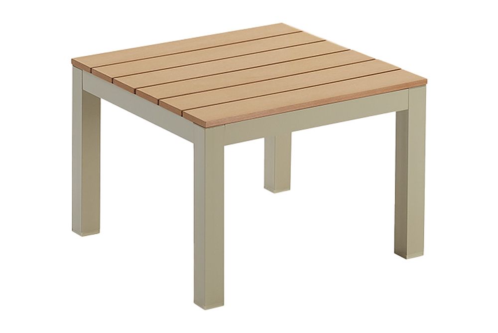 Outdoor Gartentisch ORLANDO LOUNGE 60cm greige natur Aluminium wetterfest