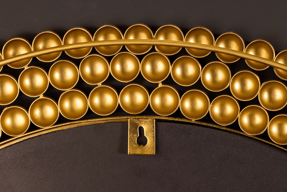 Runder Wandspiegel PEARLS 75cm gold Metall