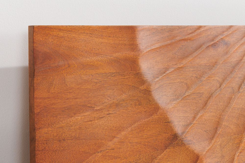 Design Bett SCORPION 180x200cm braun Mangoholz 3D Schnitzerei Massivholz Doppelbett
