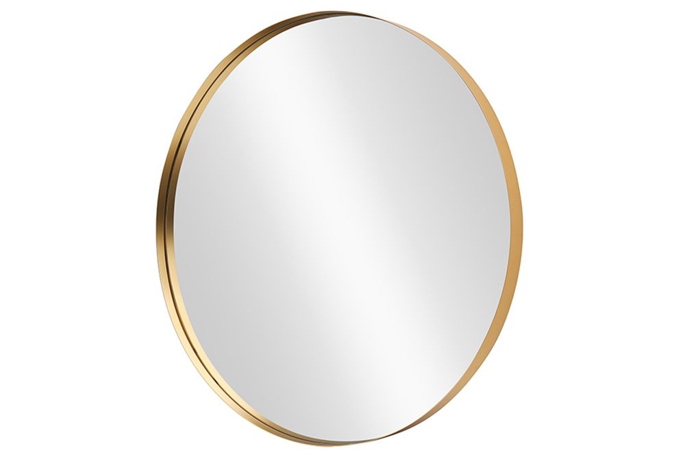 Runder Wandspiegel PORTRAIT 75cm gold mit Metallrahmen