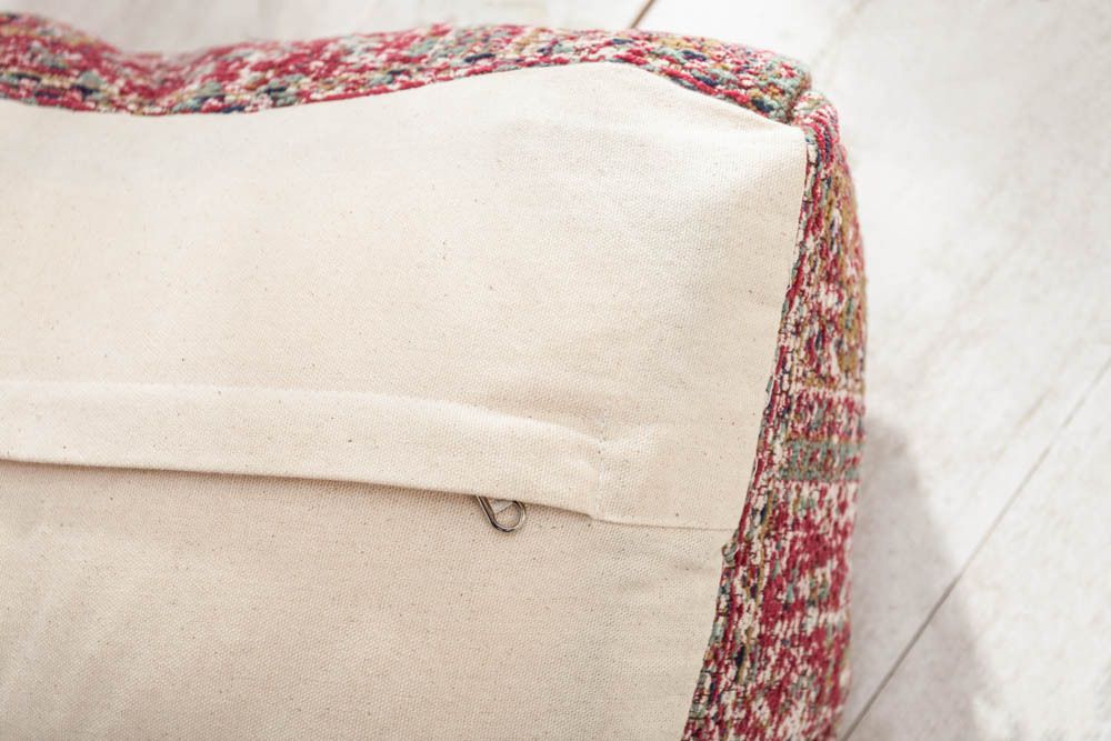 Orientalisches Bodenkissen XL OLD MARRAKESCH 70cm rot florales Muster Sitzpouf