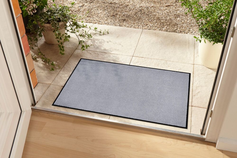 Strapazierfähige Fußmatte CLEAN 60x40cm hellgrau Fußabtreter Modern Design
