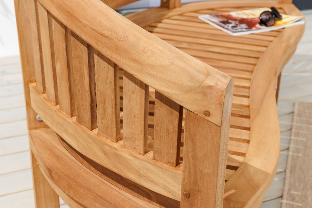 Massive Gartenbank XXL EMPIRE TEAK 150cm natur Teakholz
