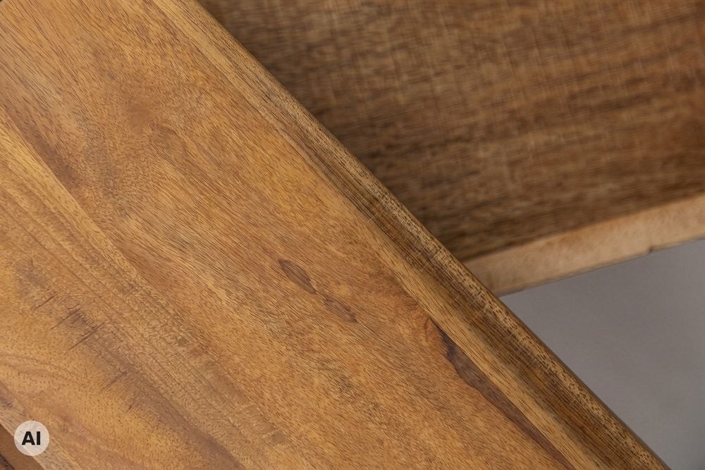 Massives 3er-Set Beistelltische MAKASSAR 45cm natur honey finish Mangoholz