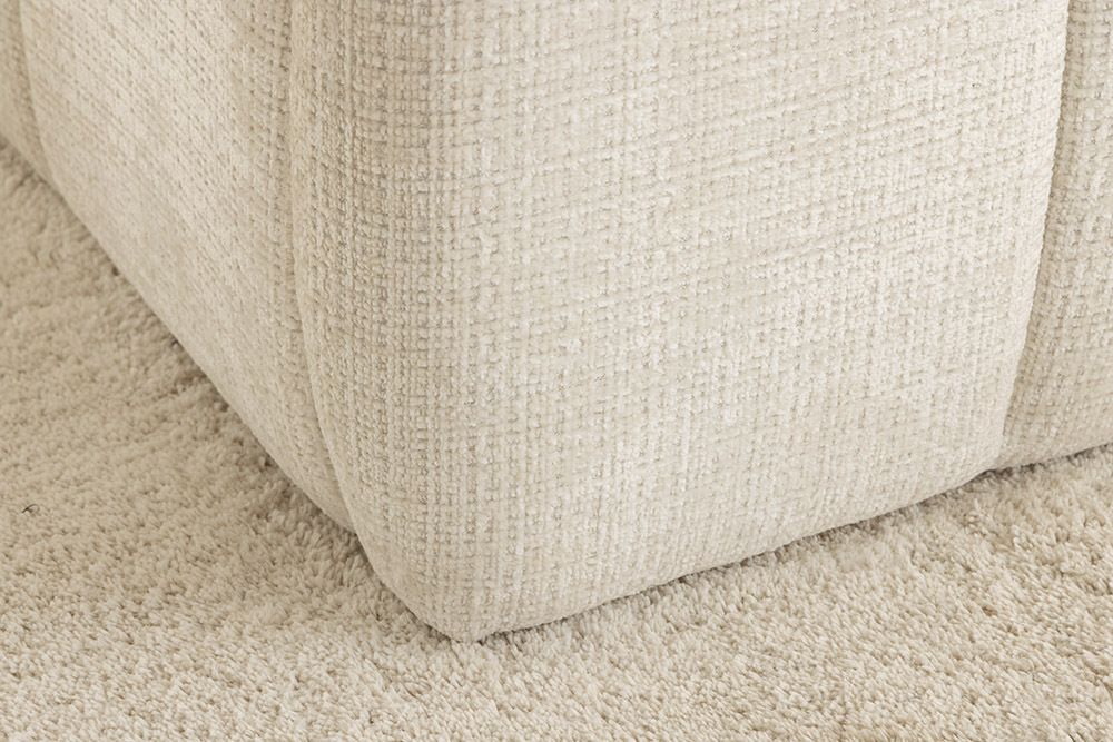 Design Boxbett ADLON 180x200cm beige Chenille Cremona mit Stauraum und Lattenrost