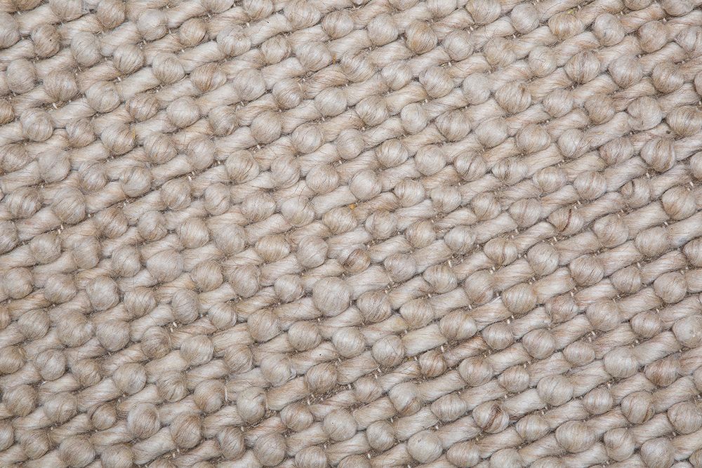Handgearbeiteter Teppich WOOL 240x160cm beige aus Wolle