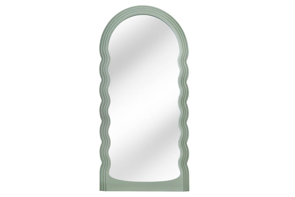 Design Wandspiegel WAVE 160cm salbeigrün