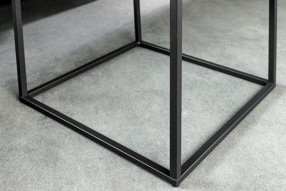 Moderner Beistelltisch ARCHITECTURE 45cm graphit Metallgestell