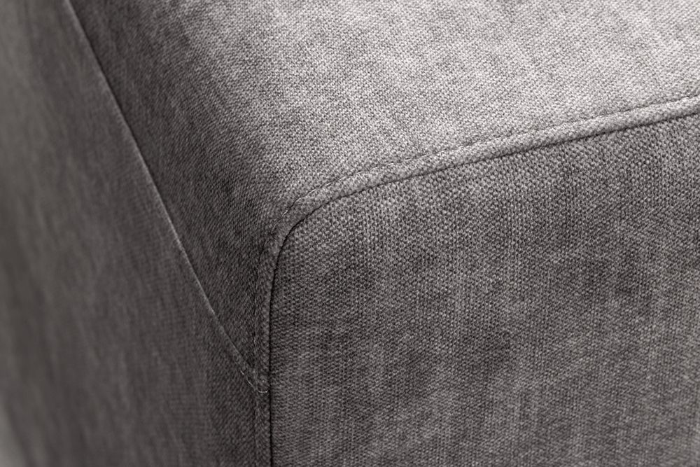Großes Sofa LOFT 210cm grau Vogue Velours Samt 3-Sitzer Couch Taschenfederkern