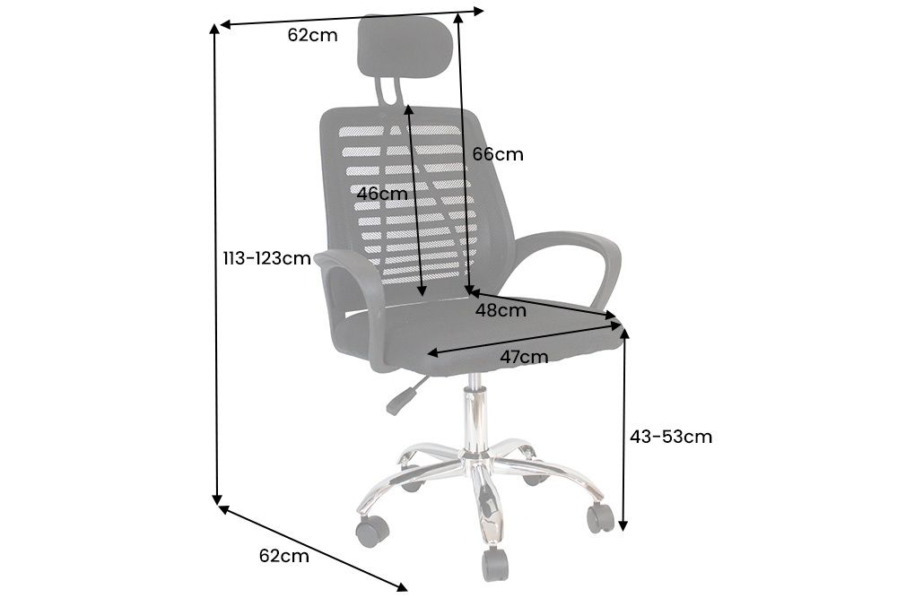 Höhenverstellbarer Bürostuhl YOGA schwarz Butterfly-Mechanik drehbar mit Armlehne