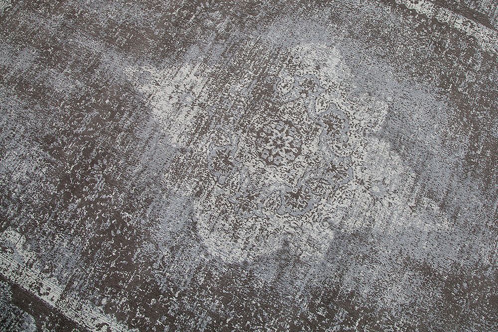 Orientalischer Baumwoll-Teppich PURE UNIQUE 240x160cm hellgrau geometrische Muster