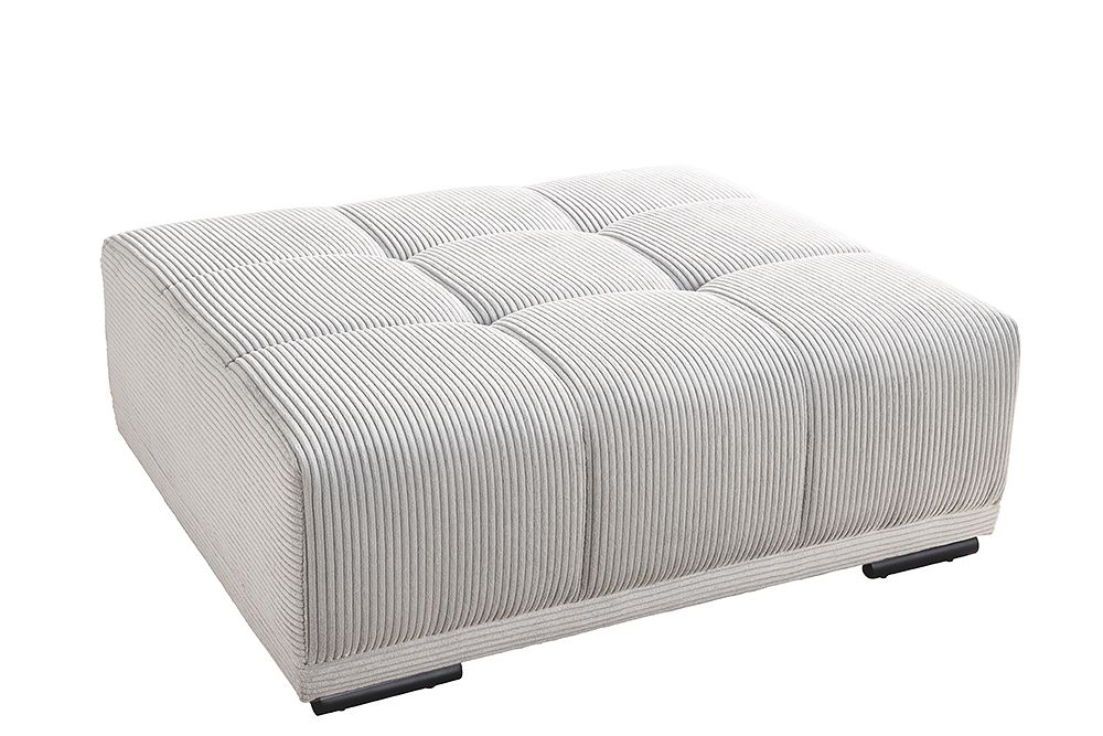 Moderner Hocker ELEGANCIA 110cm champagner beige Cord Fußhocker Sitzhocker